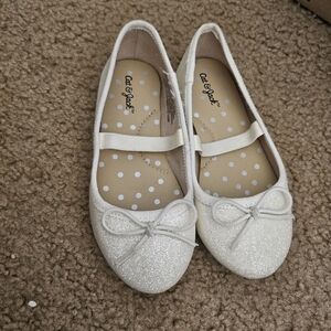 Cat & Jack Sparkly Cream Kids Dress Shoes